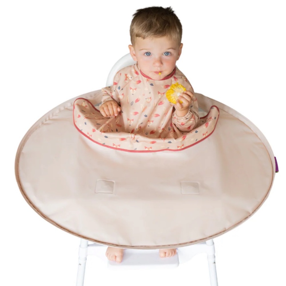 Tidy Tot Bib and Tray Kit in Sand Fox Bib Toddler Mealtime Easy Cleanup